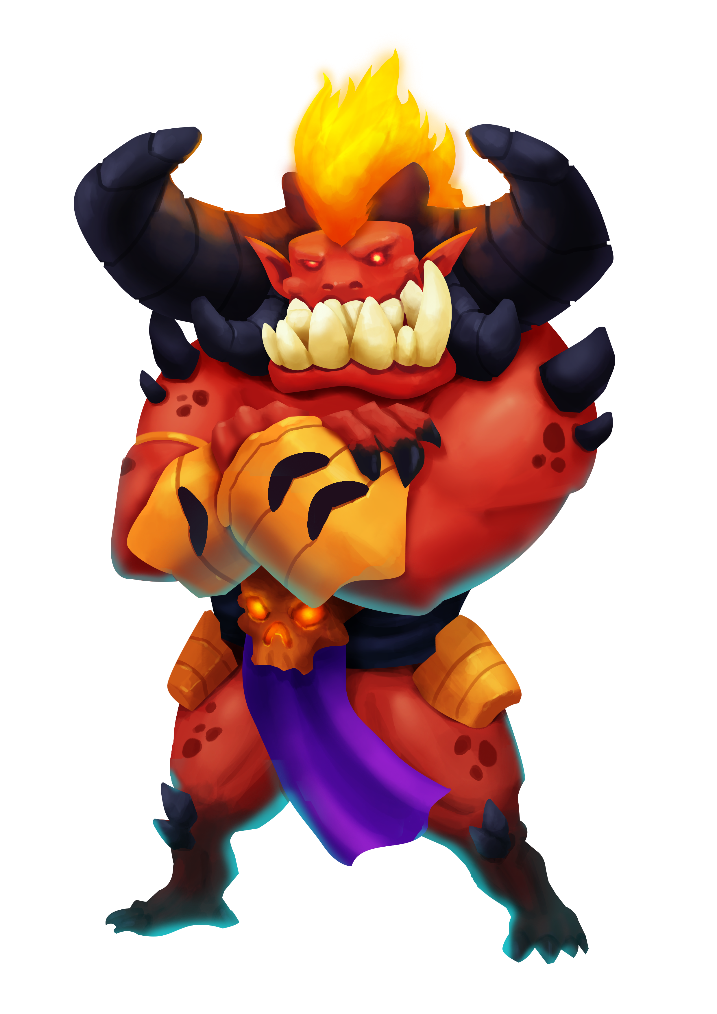 Inferno fire demon character - Pocket Royale battle royale mobile shooter game